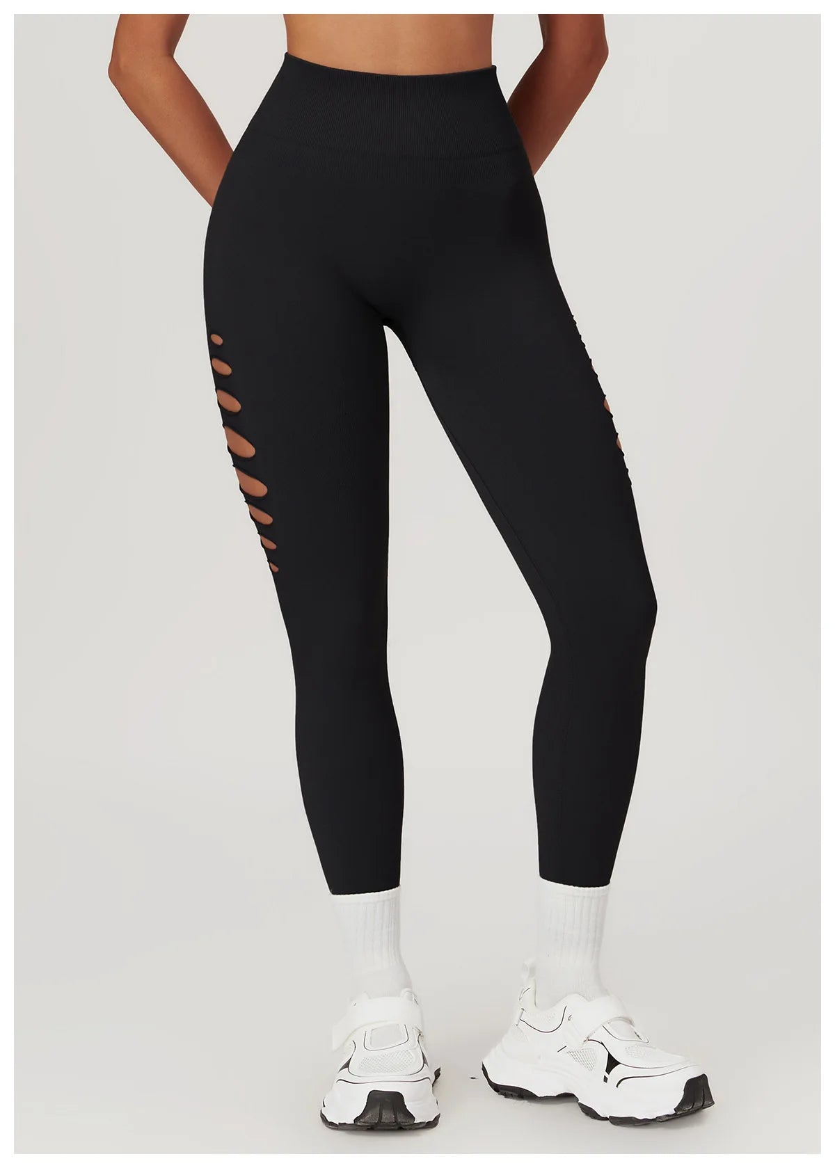 High Waist Hollowed Out Leggings