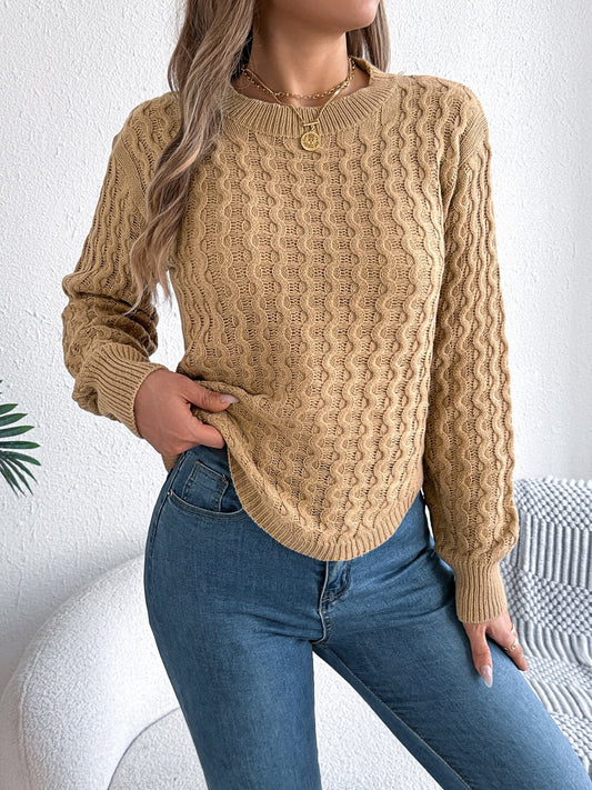 Round Neck Long Sleeve Sweater