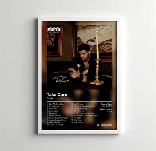 Drake “Take Care” Album Poster