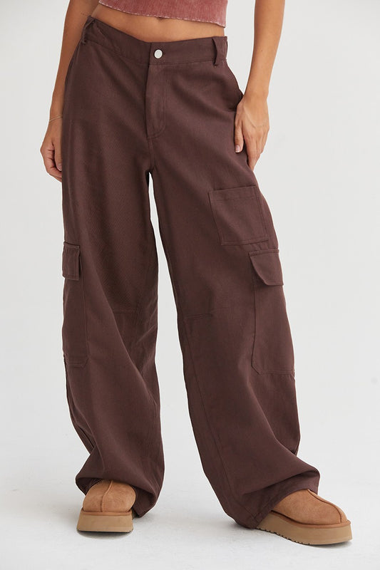 Wide-Leg Cargo Pants