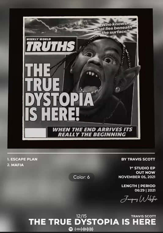 Travis Scott “Dystopia” Cover Poster