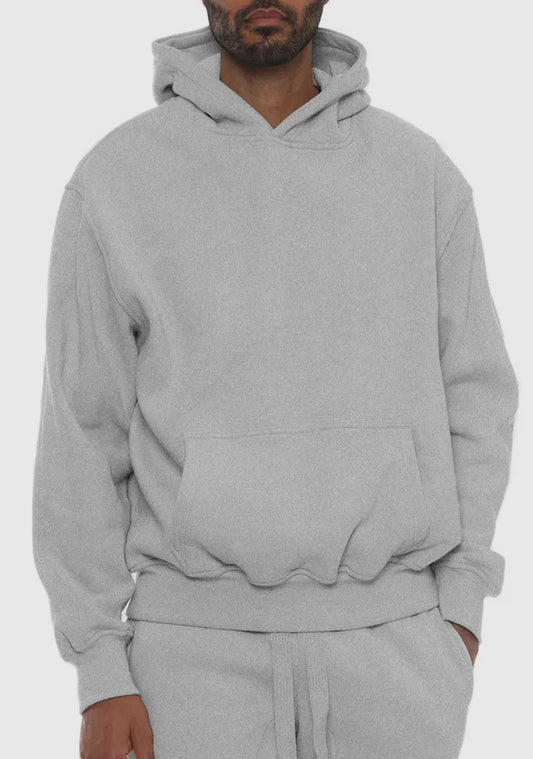 Cotton Blend Solid Color Hoodie