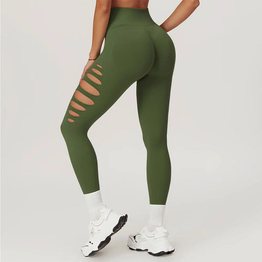 High Waist Hollowed Out Leggings