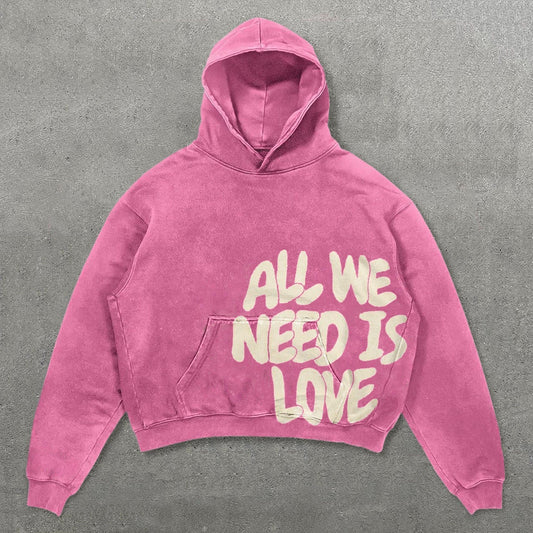 Pink "Need Love" Hoodie