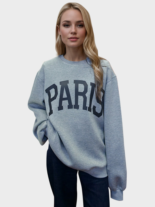 PARIS Round Long Sleeve Sweatshirt